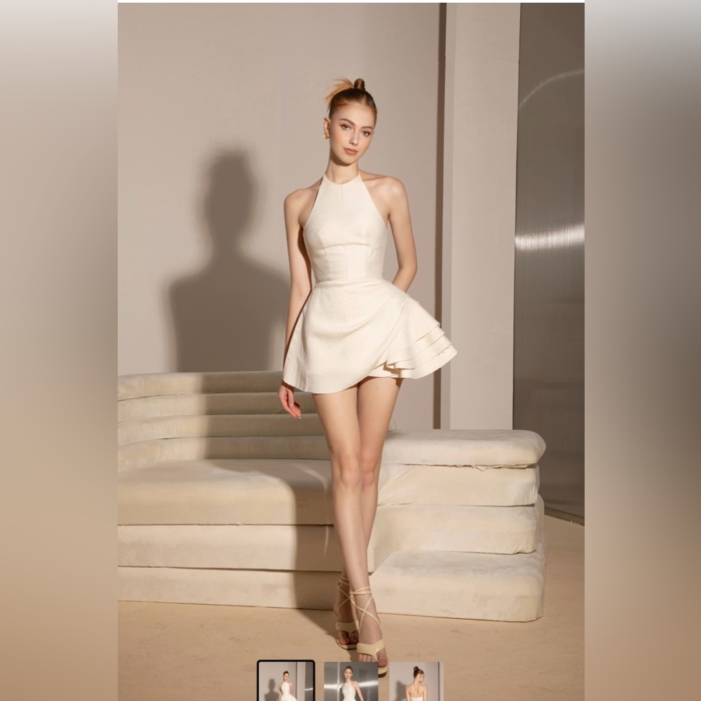Never Worn Cici Jacquin Halter Neck Mini Dress